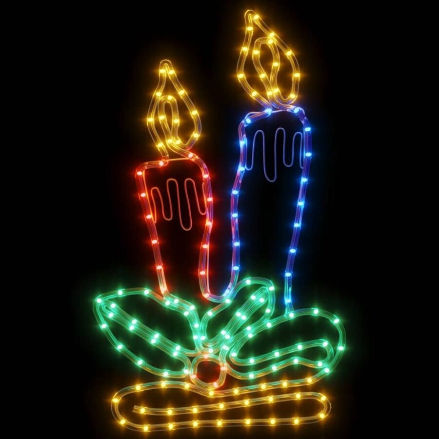 Kerstfiguren kaarsen met 144 LED's 2 st 70x42 cm - Afbeelding 4