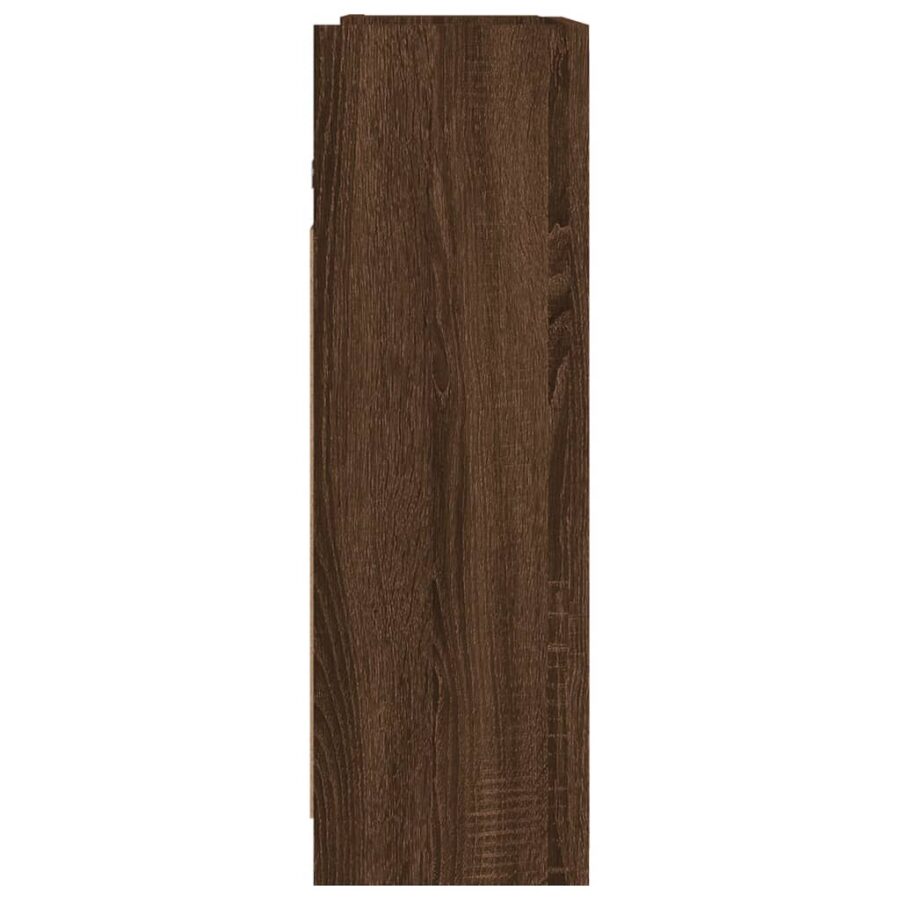 Badkamerspiegelkast 62,5x20,5x64 cm bewerkt hout bruineiken - Afbeelding 8