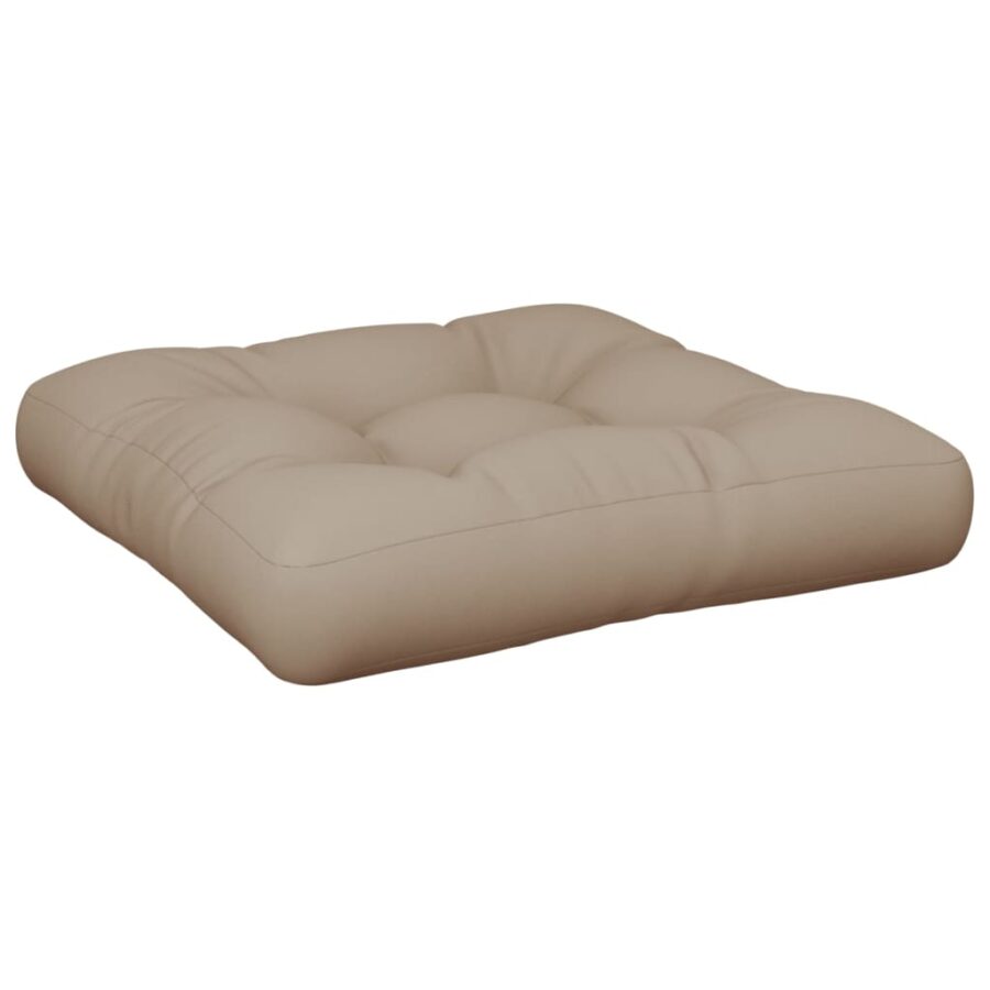 Palletkussen 60x60x12 cm stof taupe - Afbeelding 2