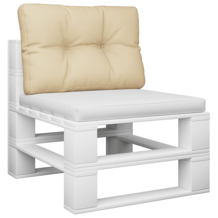 Palletkussen 50x40x12 cm stof beige - Afbeelding 3