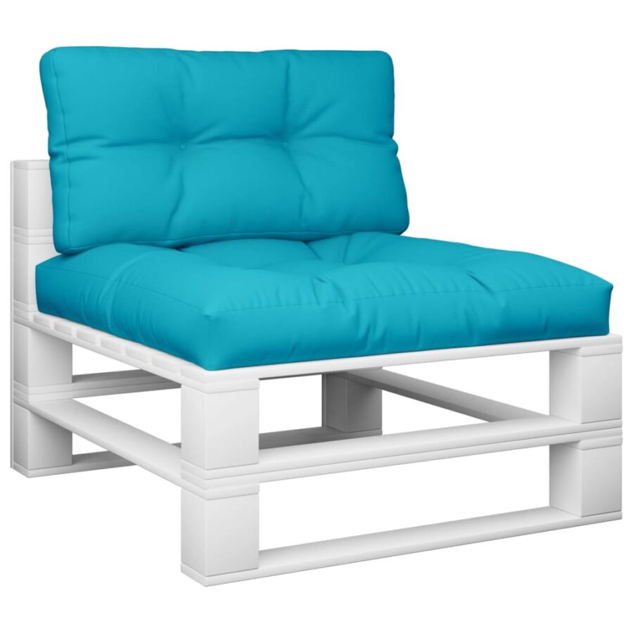 Palletkussens 2 st stof turquoise - Afbeelding 3