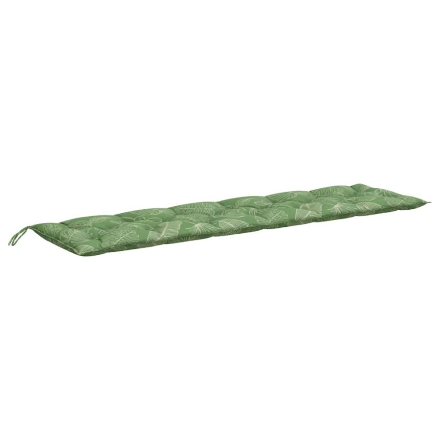 Tuinbankkussens 2 st bladpatroon 200x50x7 cm stof - Afbeelding 4
