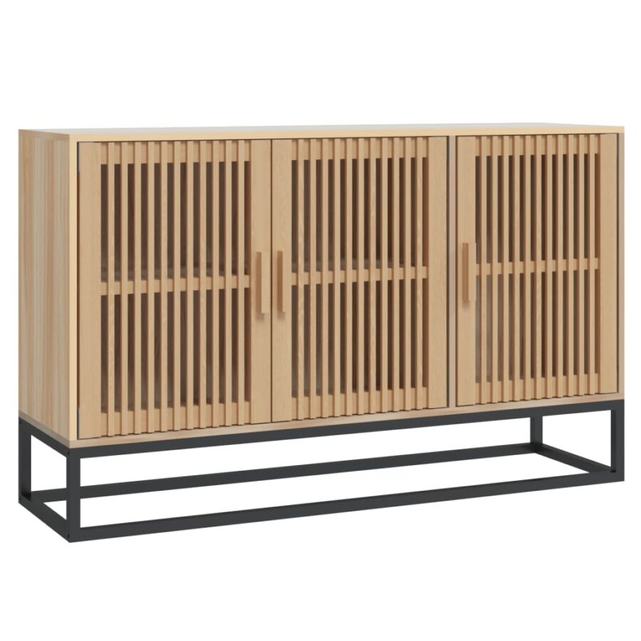 Dressoir 105x30x65 cm bewerkt hout - Afbeelding 2