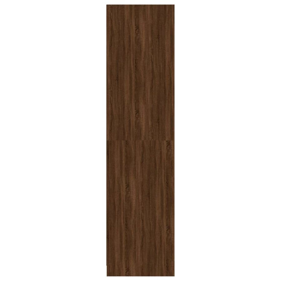Kledingkast 100x50x200 cm bewerkt hout bruin eikenkleur - Afbeelding 6