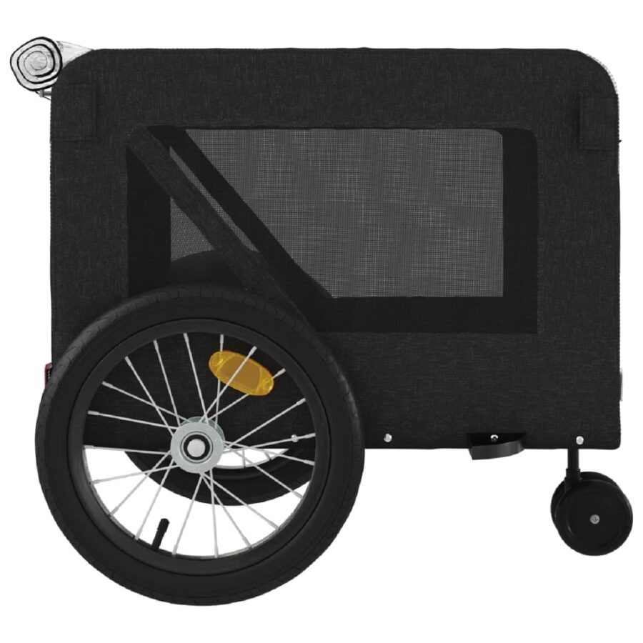 Hondenfietstrailer oxford stof en ijzer zwart - Afbeelding 8