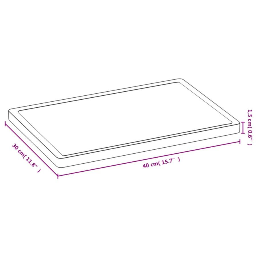 Snijplank 40x30x1,5 cm bamboe - Afbeelding 4