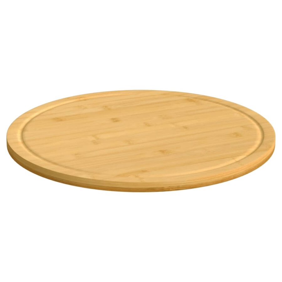 Snijplanken 6 st Ø40x1,5 cm bamboe - Afbeelding 2