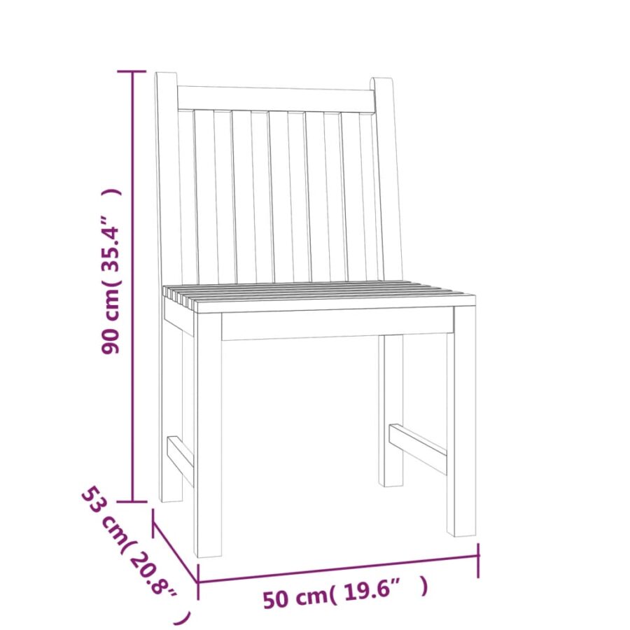 5-delige Tuinset massief teakhout - Afbeelding 9