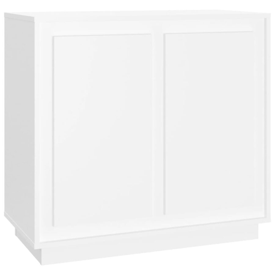 Dressoir 80x34x75 cm bewerkt hout wit - Afbeelding 2