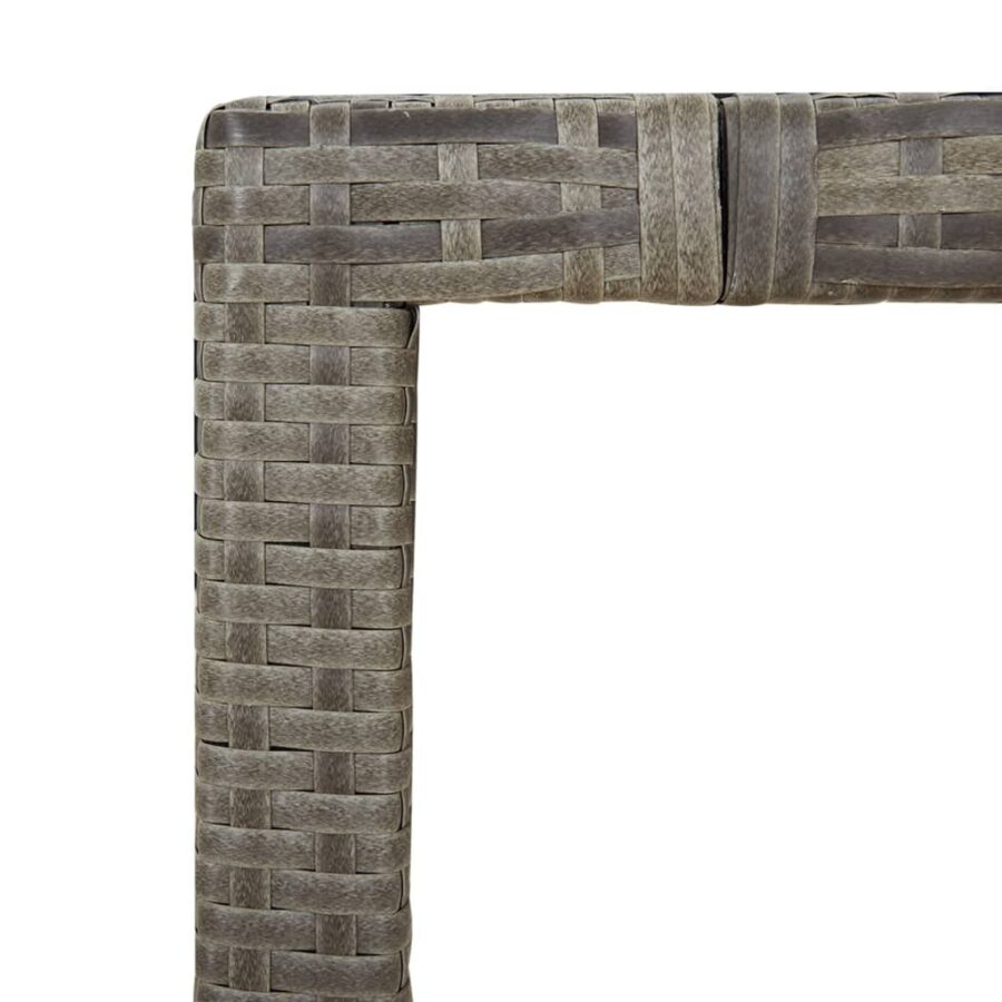 3-delige Tuinset met kussens poly rattan grijs - Afbeelding 8