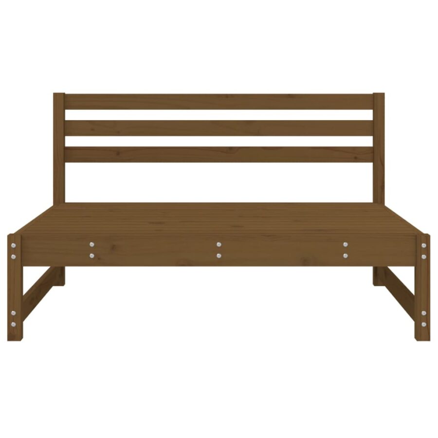 Tuinmiddenbank 120x80 cm massief grenenhout honingbruin - Afbeelding 3