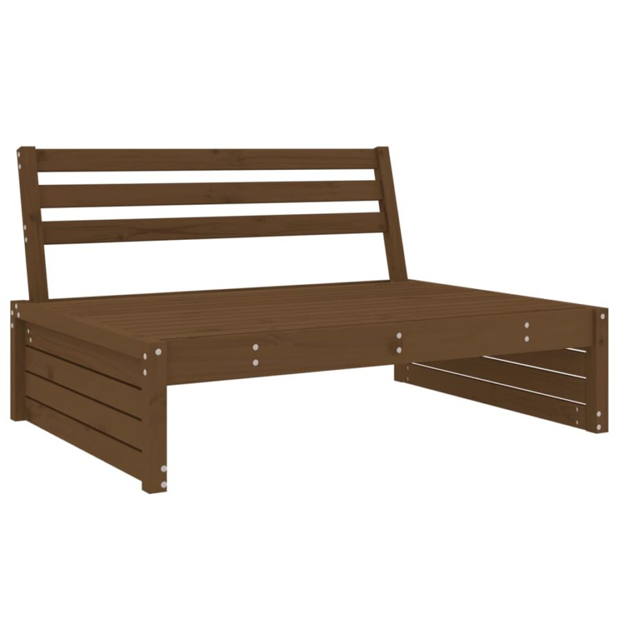 Tuinmiddenbank 120x80 cm massief grenenhout honingbruin - Afbeelding 2