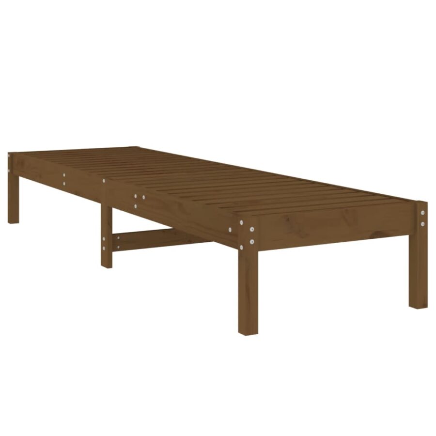 Ligbedden 2 st 199,5x60x74 cm massief grenenhout bruin - Afbeelding 8