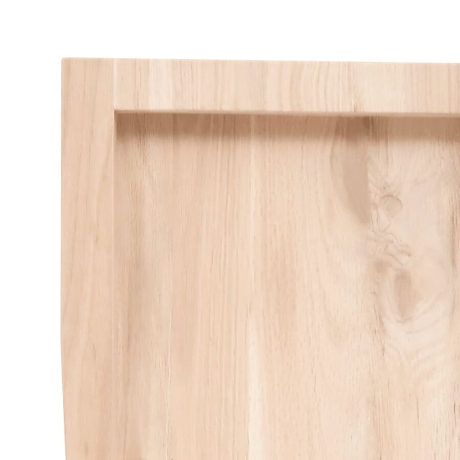 Tafelblad natuurlijke rand 160x50x(2-4) cm massief eikenhout - Afbeelding 7