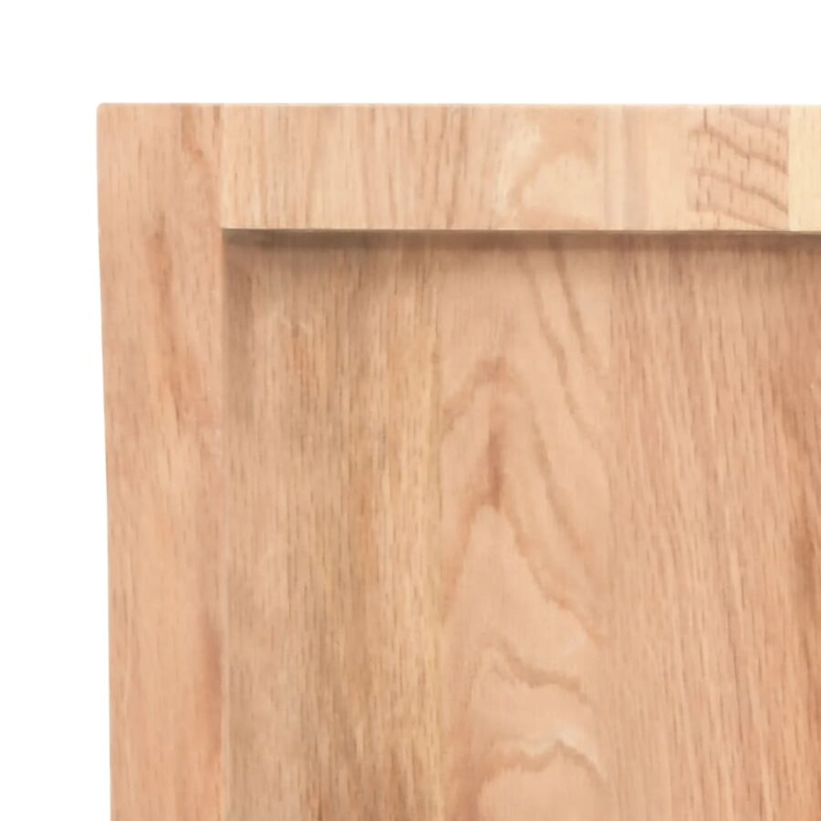 Tafelblad natuurlijke rand 160x50x(2-4) cm eikenhout lichtbruin - Afbeelding 7