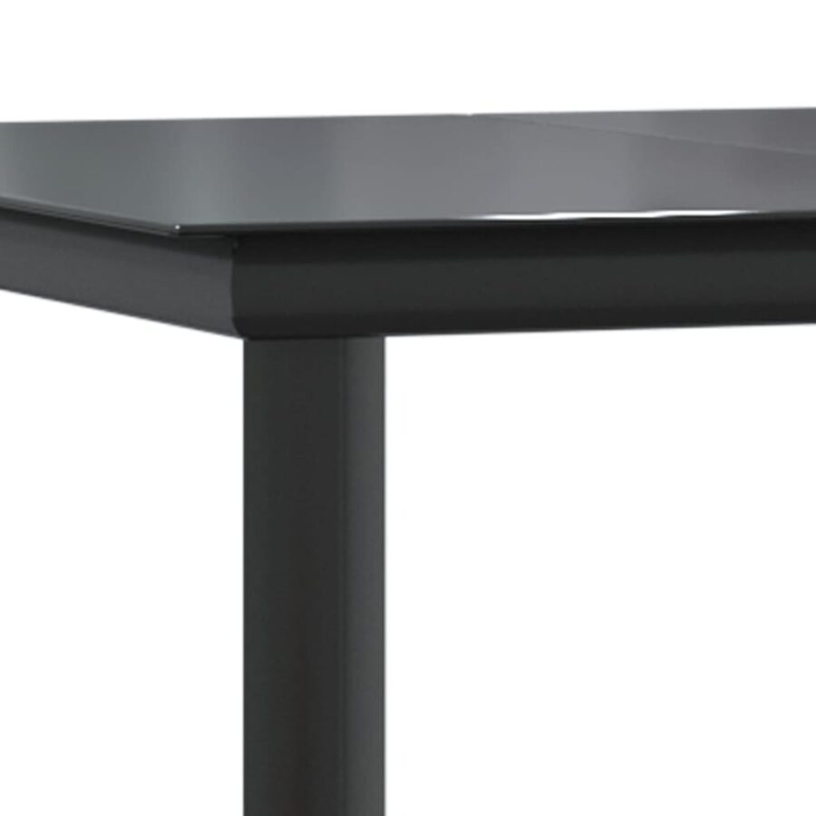 5-delige Tuinset met kussens poly rattan zwart en grijs - Afbeelding 7