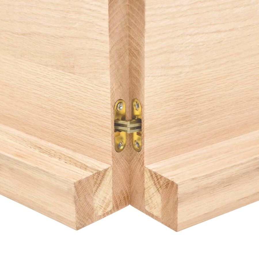 Tafelblad 200x50x(2-6) cm onbehandeld massief eikenhout - Afbeelding 8