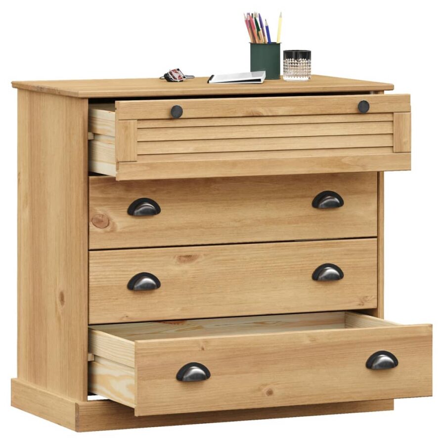 Ladekast VIGO 80x40x76 cm massief grenenhout - Afbeelding 3