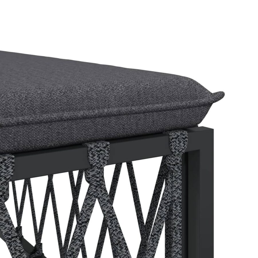 6-delige Loungeset met kussens staal antracietkleurig - Afbeelding 7