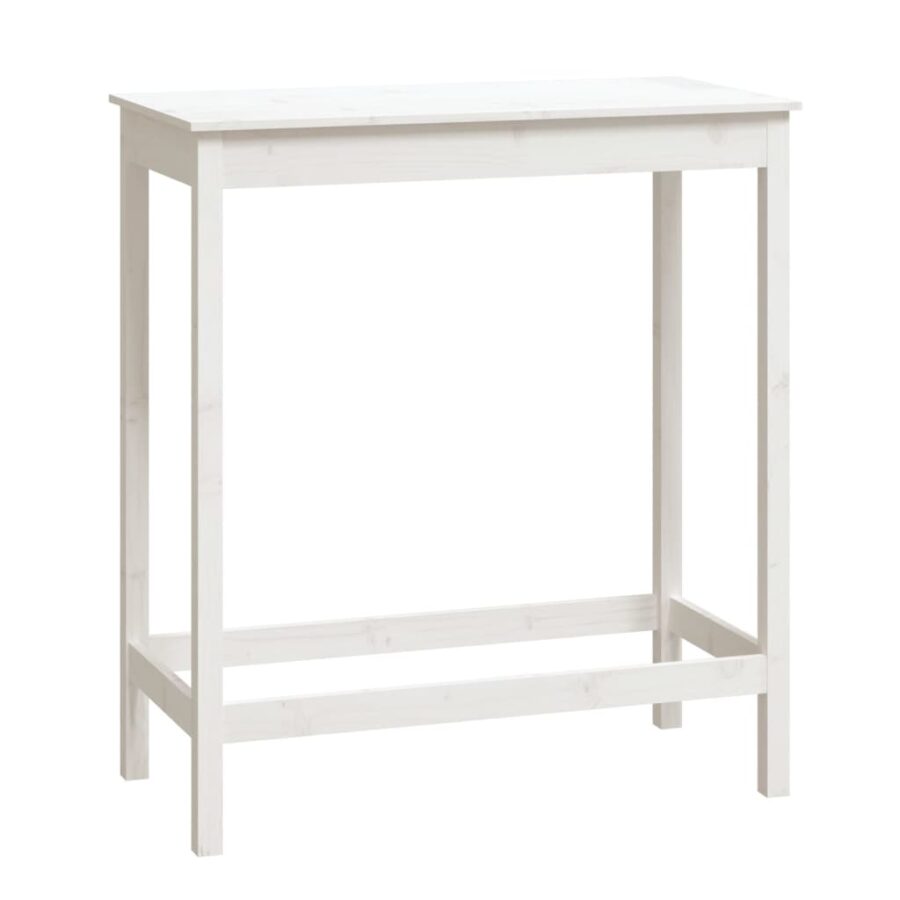 Bartafel 100x50x110 cm massief grenenhout wit - Afbeelding 2