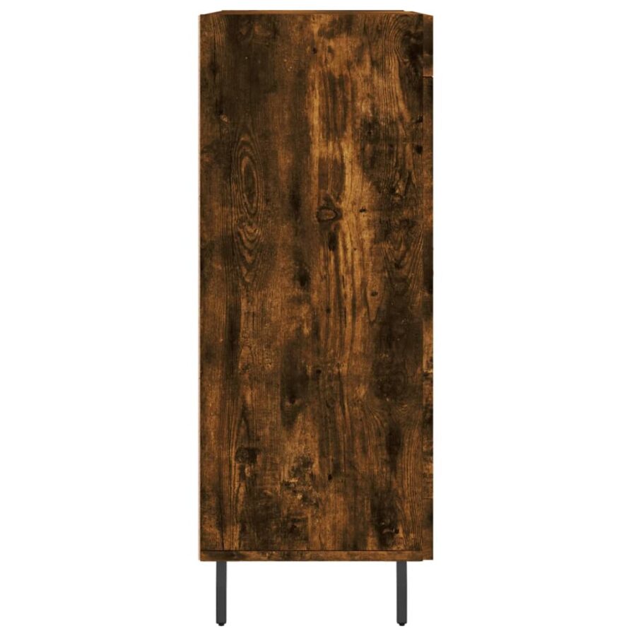 Dressoir 69,5x34x90 cm bewerkt hout gerookt eikenkleurig - Afbeelding 7