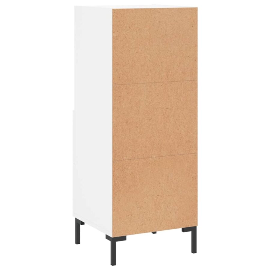 Dressoir 34,5x34x90 cm bewerkt hout wit - Afbeelding 8