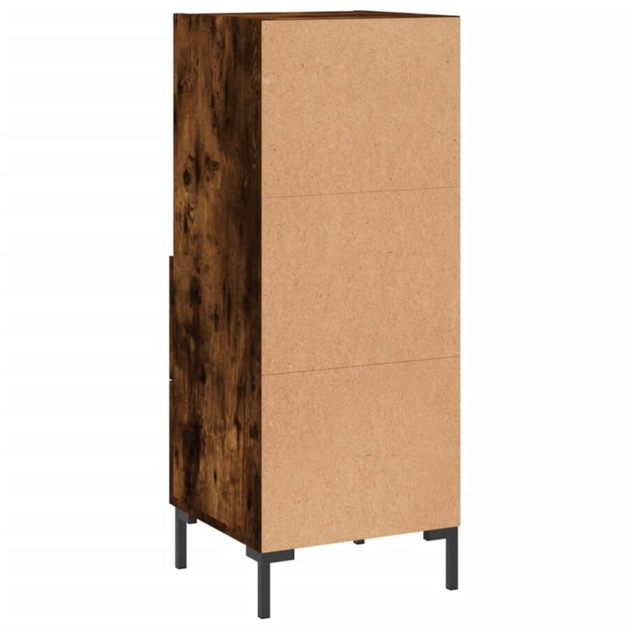 Dressoir 34,5x34x90 cm bewerkt hout gerookt eiken - Afbeelding 8