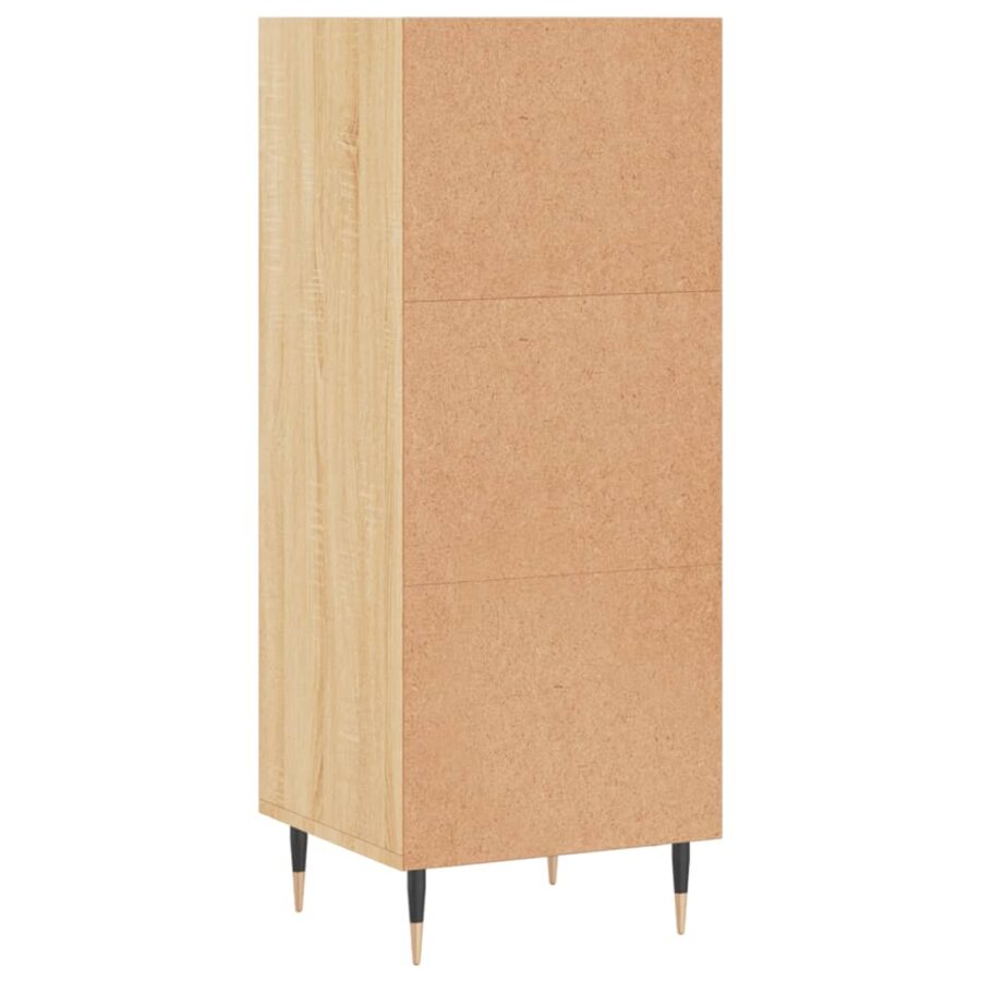 Dressoir 34,5x32,5x90 cm bewerkt hout sonoma eikenkleurig - Afbeelding 6