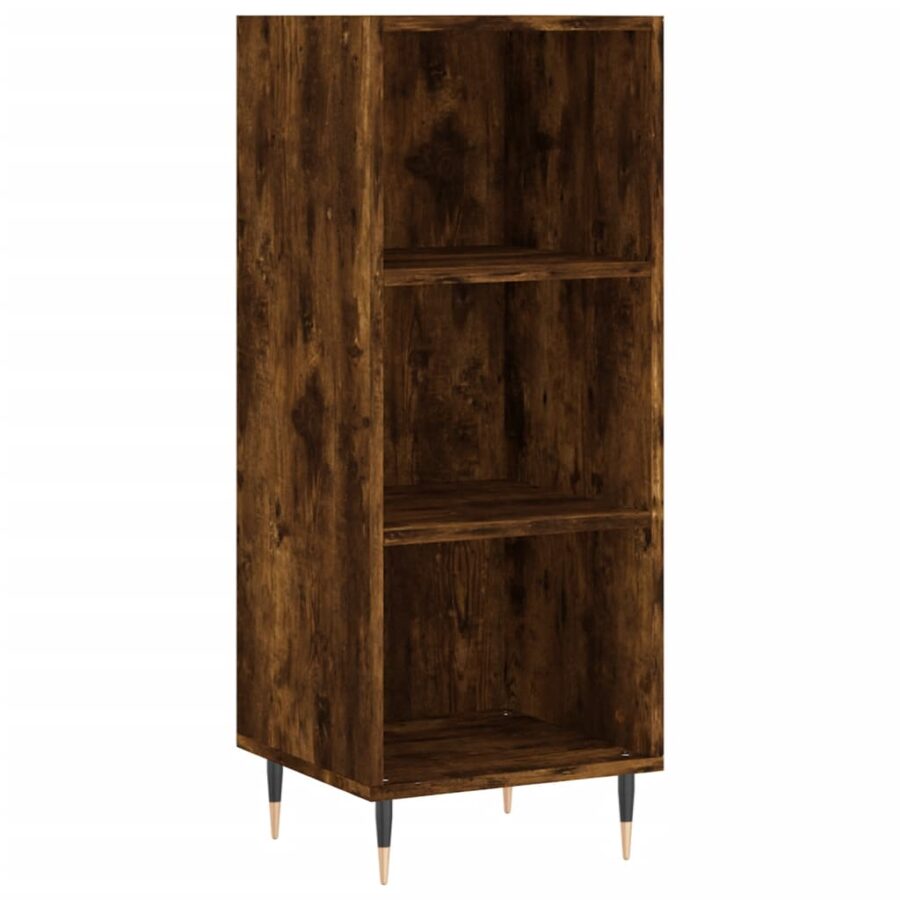 Dressoir 34,5x32,5x90 cm bewerkt hout gerookt eikenkleurig - Afbeelding 2