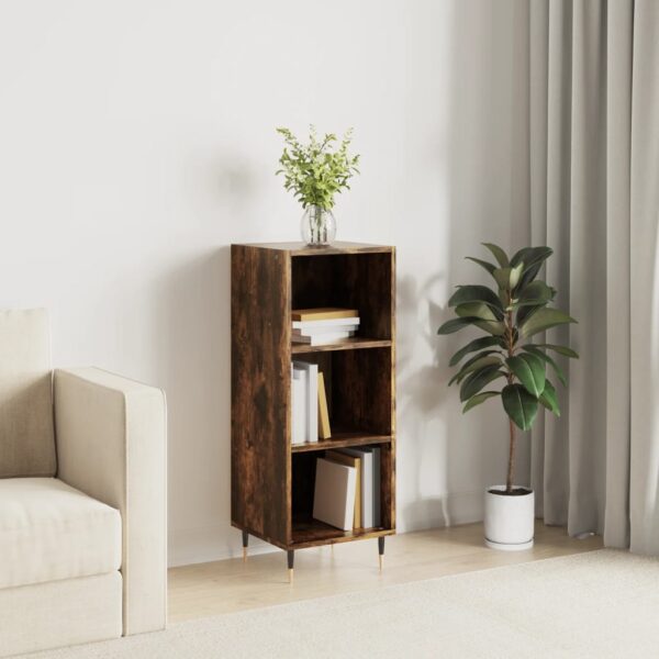 Dressoir 34,5x32,5x90 cm bewerkt hout gerookt eikenkleurig