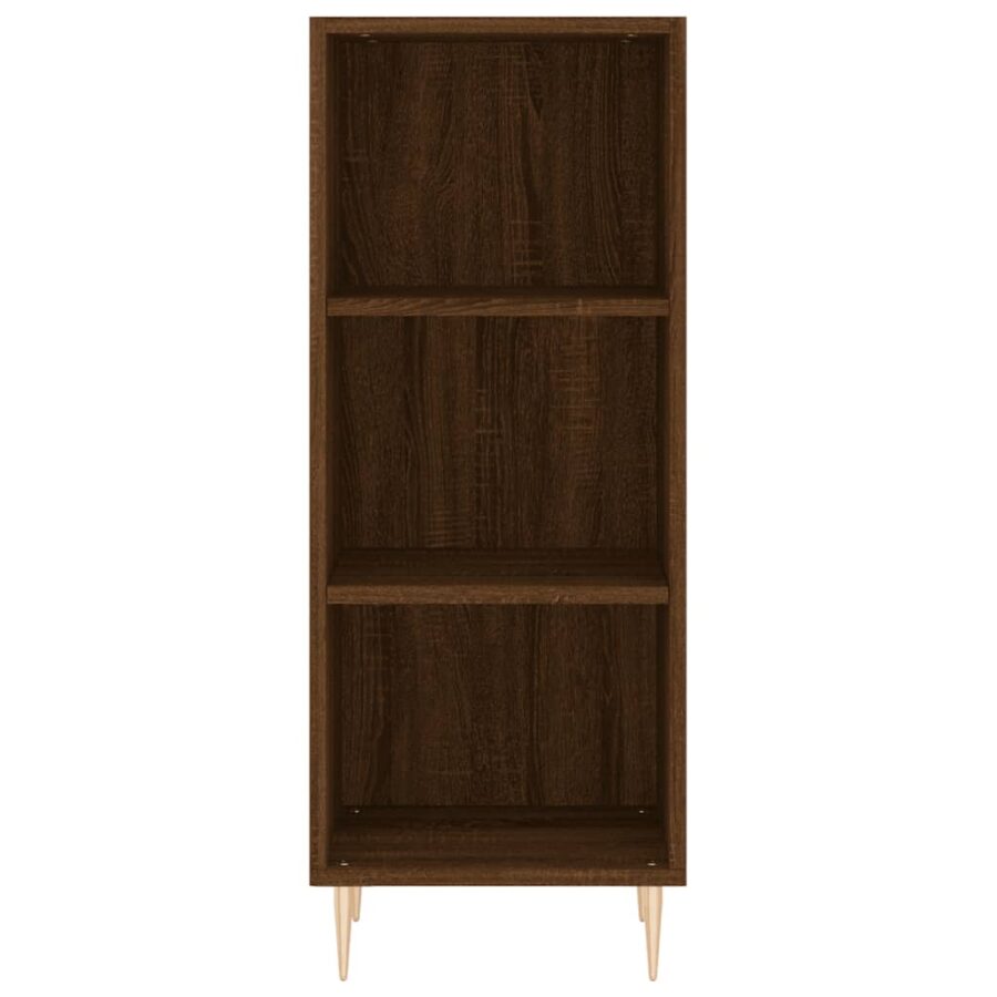 Dressoir 34,5x32,5x90 cm bewerkt hout bruin eikenkleur - Afbeelding 4