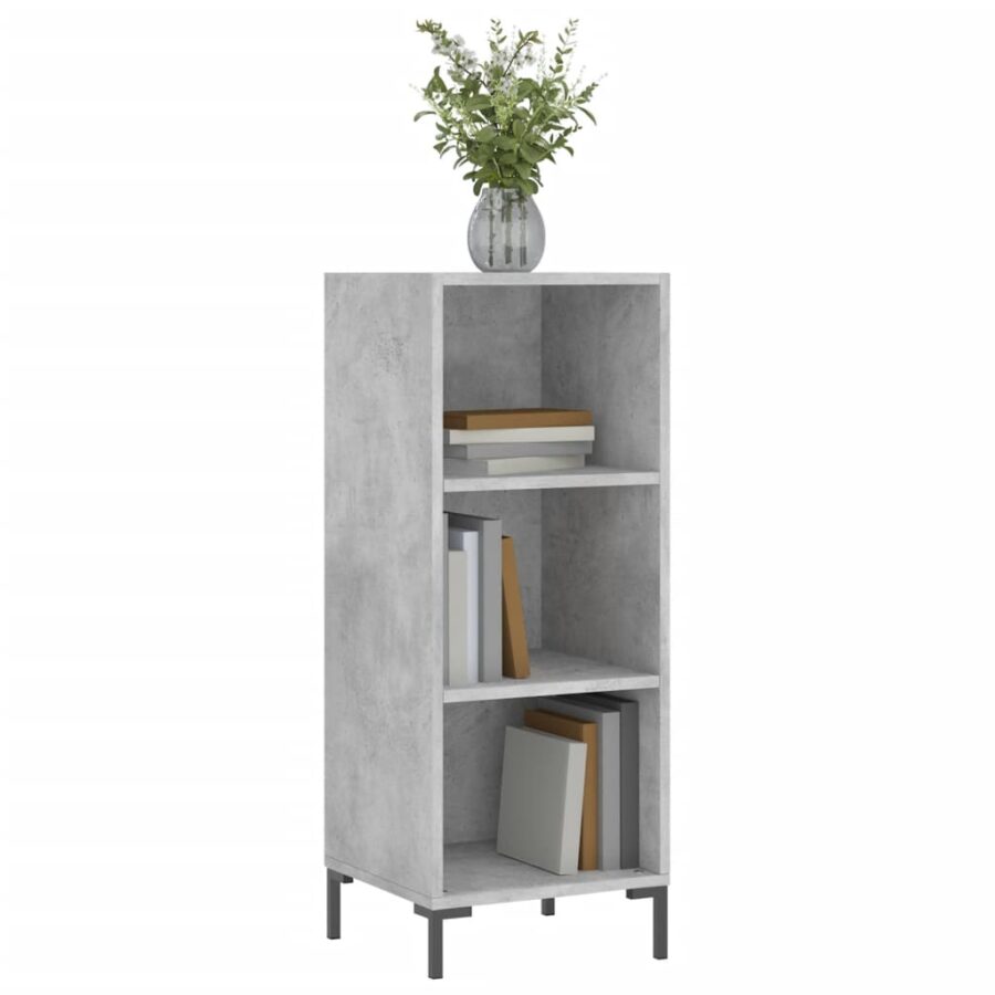 Dressoir 34,5x32,5x90 cm bewerkt hout betongrijs - Afbeelding 3