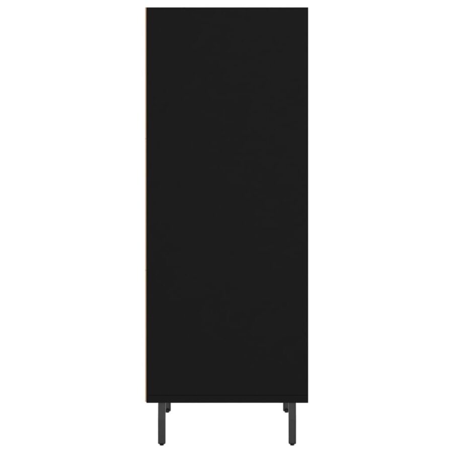 Dressoir 34,5x32,5x90 cm bewerkt hout zwart - Afbeelding 5