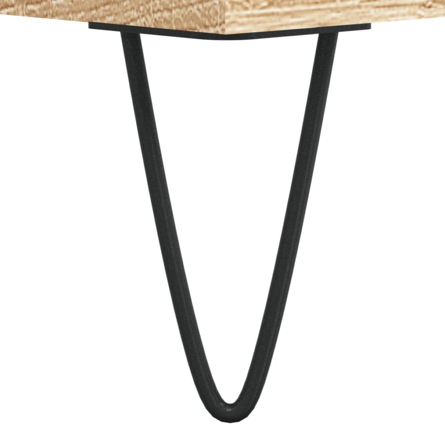 Badkamerkast 30x30x190 cm bewerkt hout sonoma eikenkleurig - Afbeelding 10