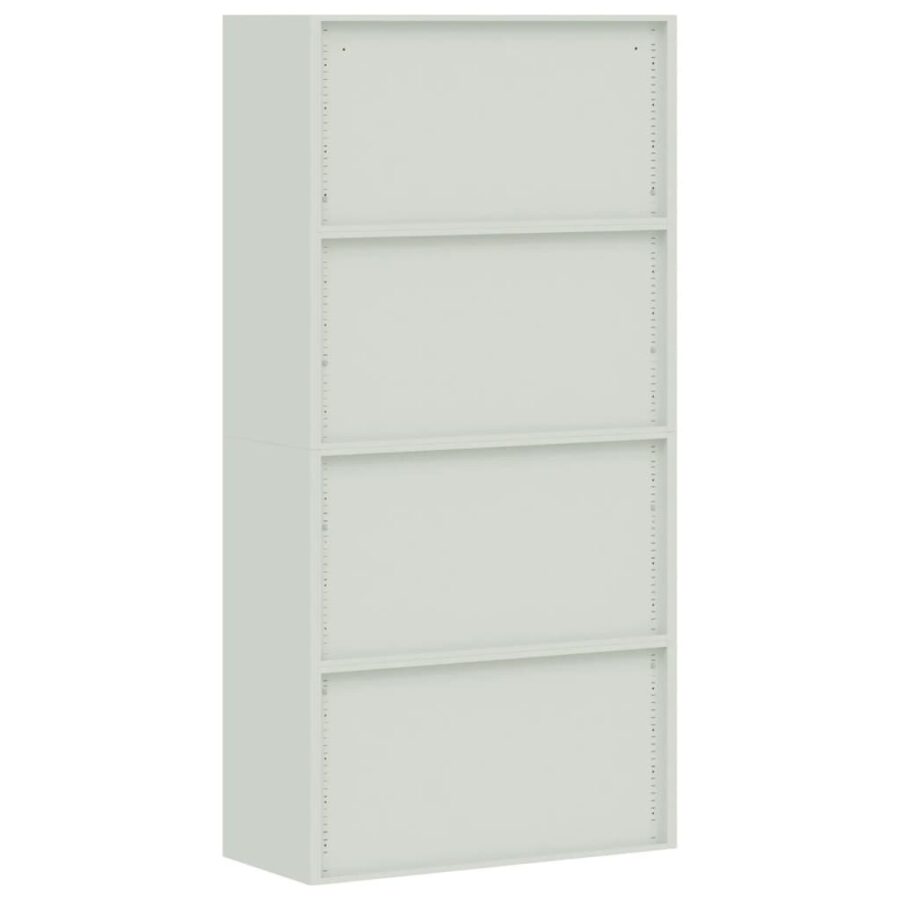 Archiefkast 90x40x180 cm staal lichtgrijs en donkergrijs - Afbeelding 6