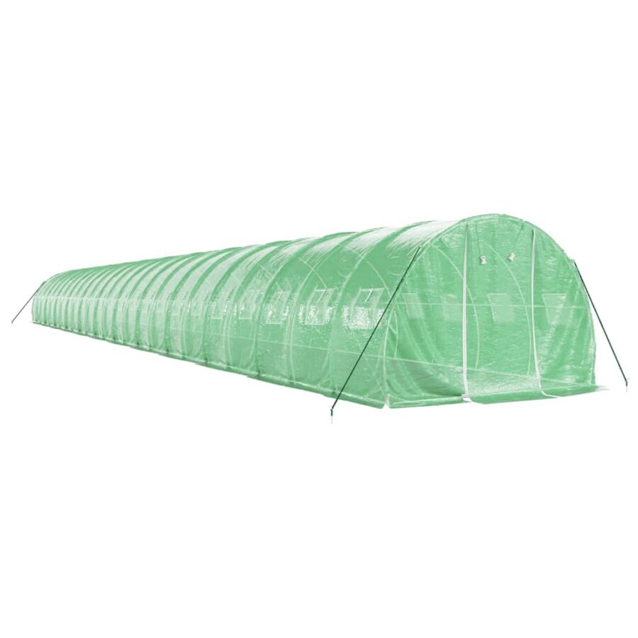 Tuinkas met stalen frame 72 m² 24x3x2 m groen - Afbeelding 3