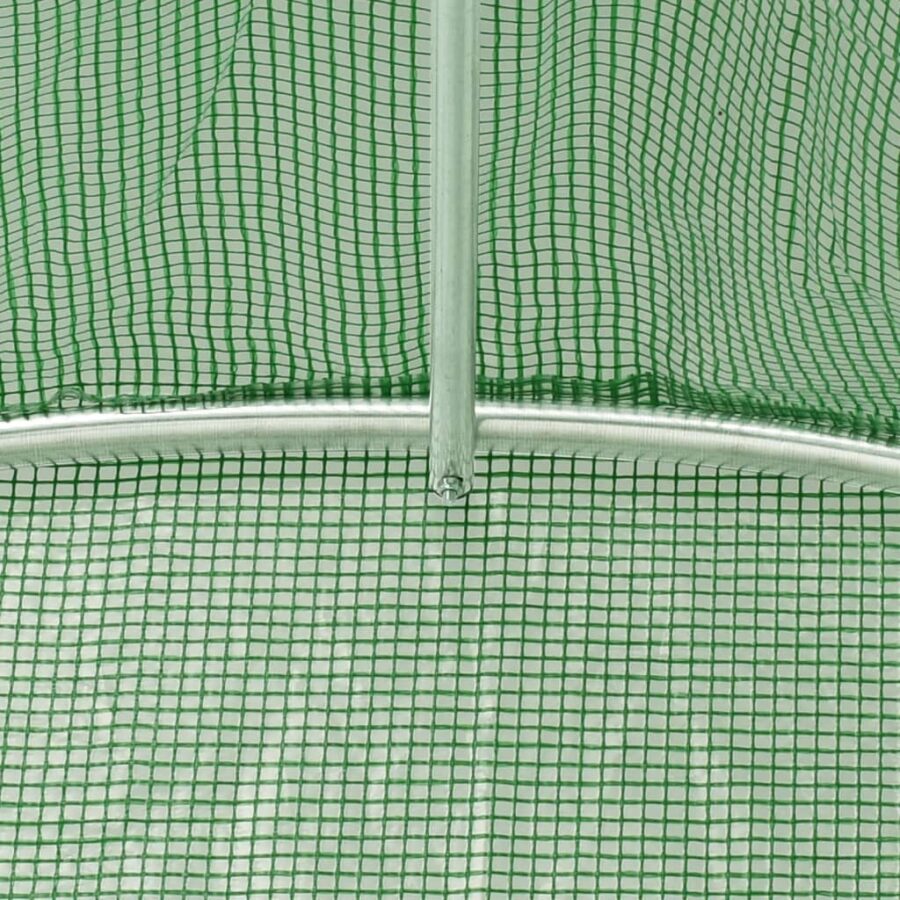 Tuinkas met stalen frame 72 m² 24x3x2 m groen - Afbeelding 9
