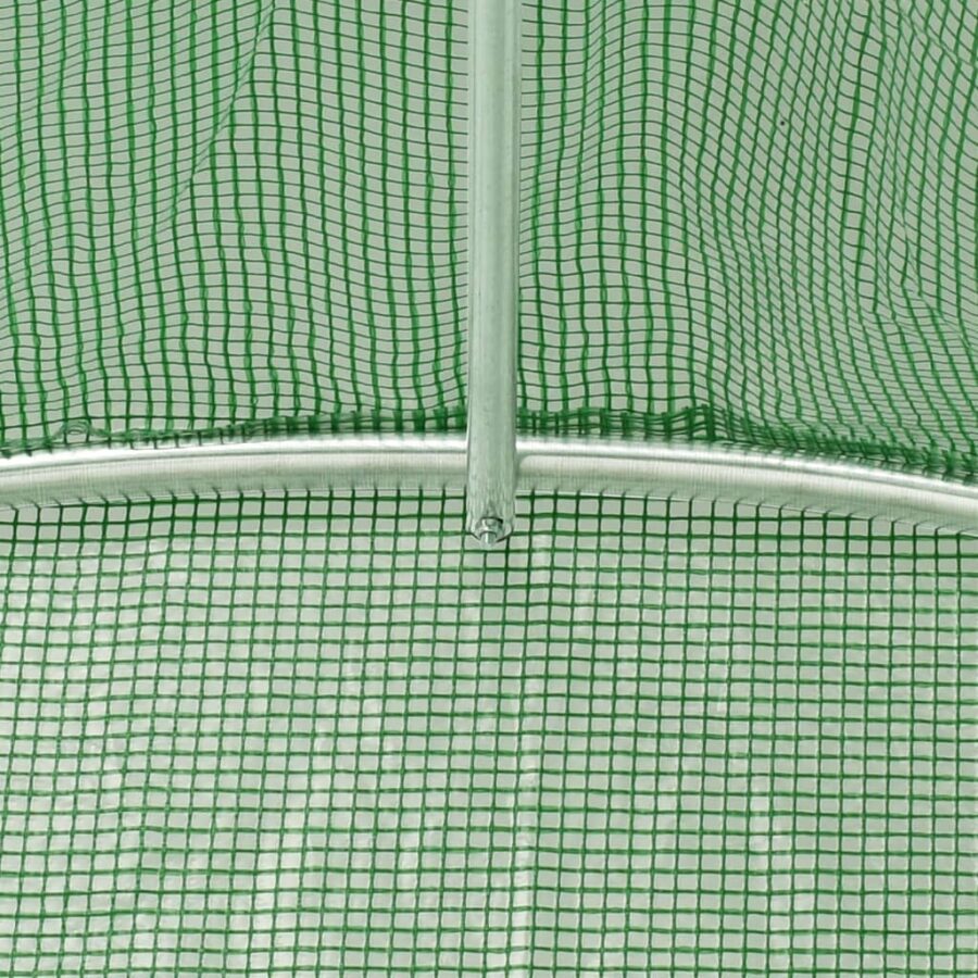 Tuinkas met stalen frame 72 m² 12x6x2,85 m groen - Afbeelding 9
