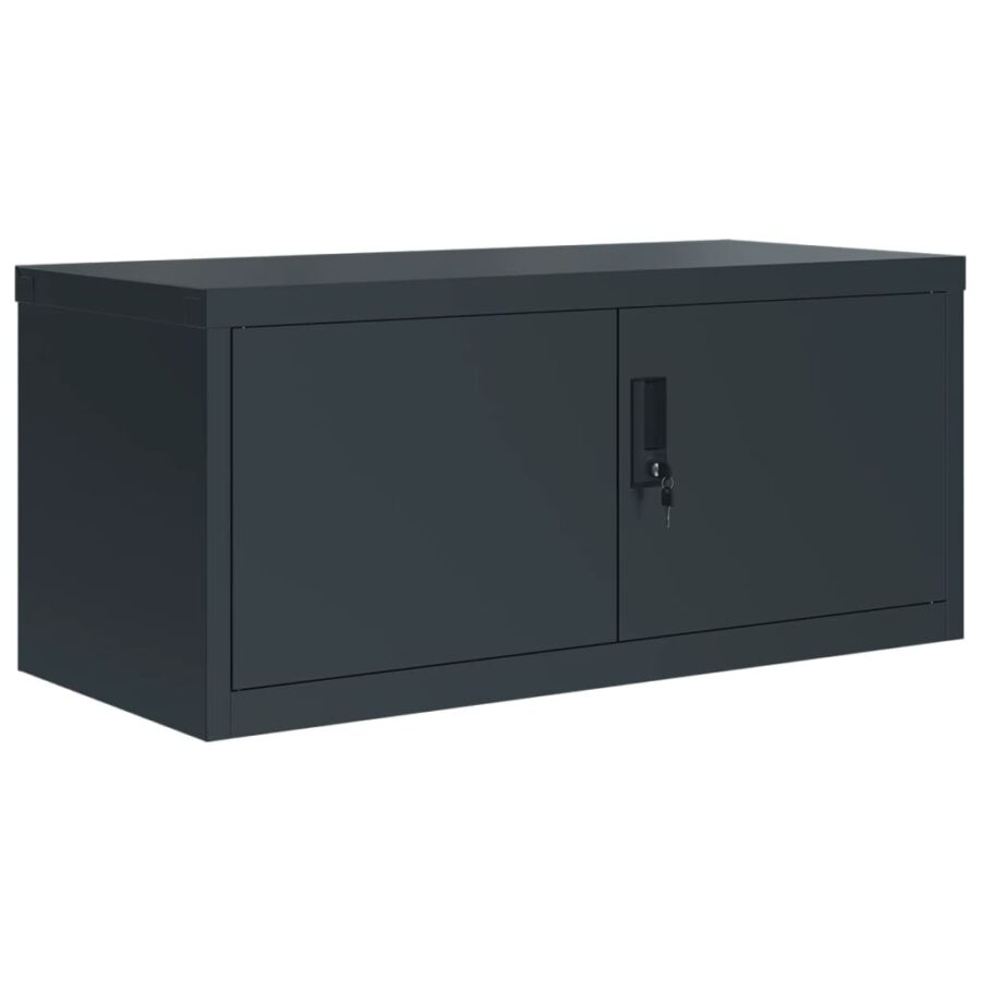 Archiefkast 90x40x110 cm staal antracietkleurig - Afbeelding 3