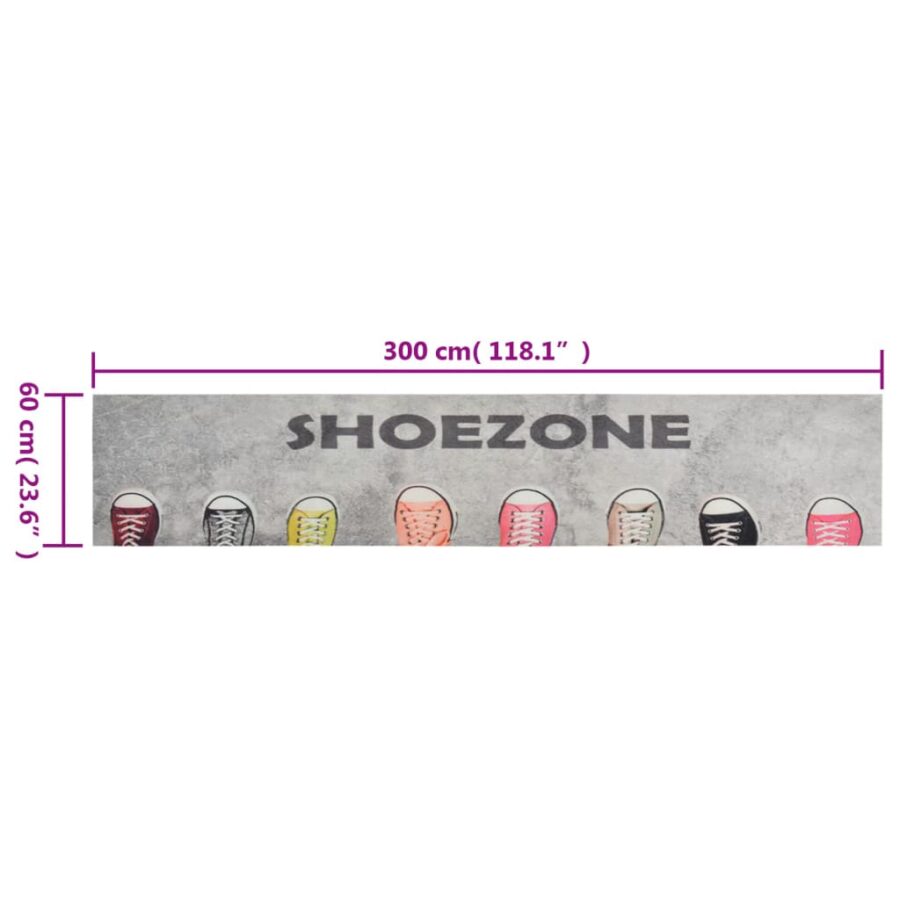 Keukenmat wasbaar shoezone-print 60x300 cm fluweel - Afbeelding 5