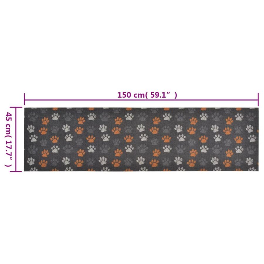 Keukenmat wasbaar potenprint 45x150 cm fluweel - Afbeelding 5