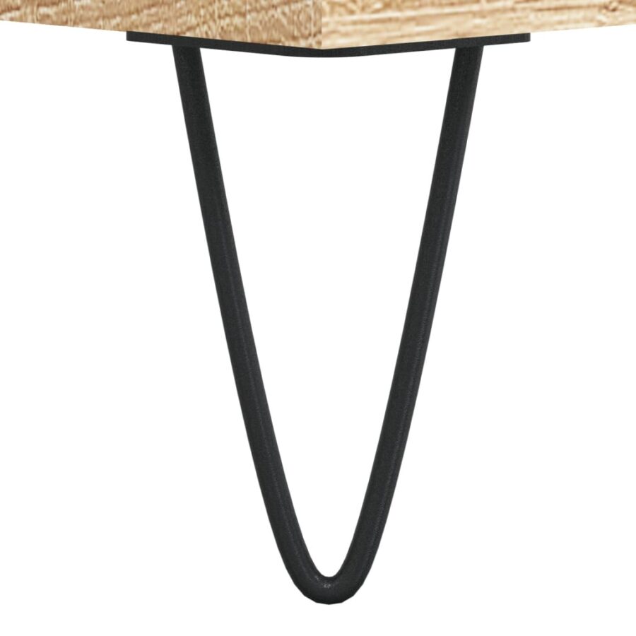 Hoge kast 69,5x34x180 cm bewerkt hout sonoma eikenkleurig - Afbeelding 12