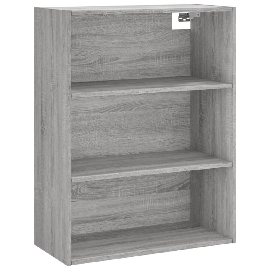 Hoge kast 69,5x34x180 cm bewerkt hout grijs sonoma eikenkleurig - Afbeelding 5