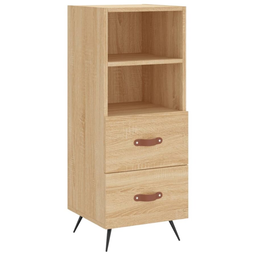 Hoge kast 34,5x34x180 cm bewerkt hout sonoma eikenkleurig - Afbeelding 7