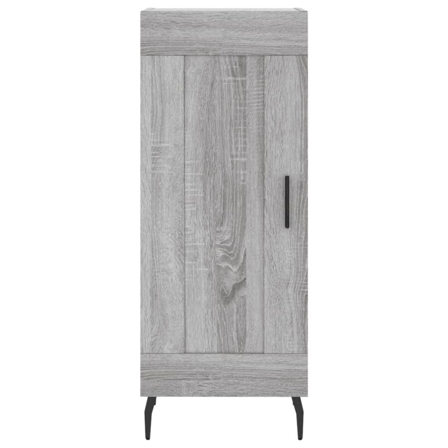 Hoge kast 34,5x34x180 cm bewerkt hout grijs sonoma eikenkleurig - Afbeelding 8