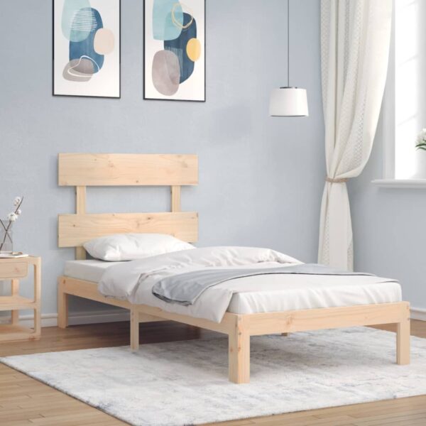 Bedframe zonder matras massief grenenhout 90x200 cm