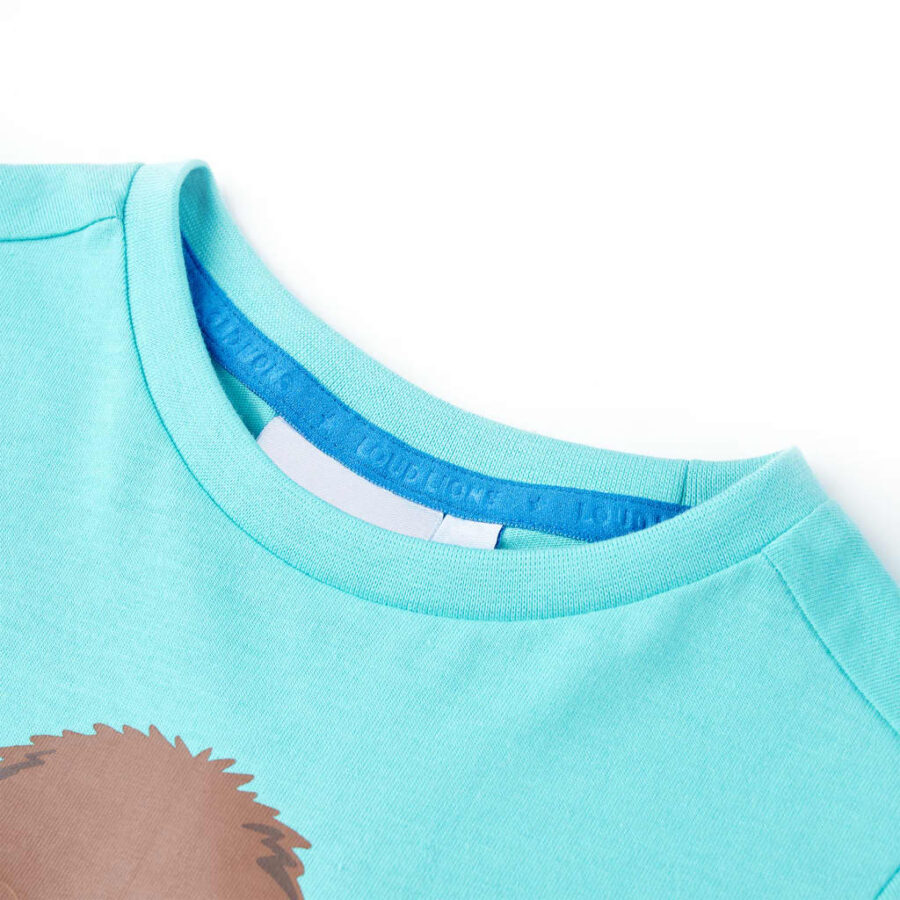 Kindershirt met korte mouwen 128 zeeblauw - Afbeelding 3
