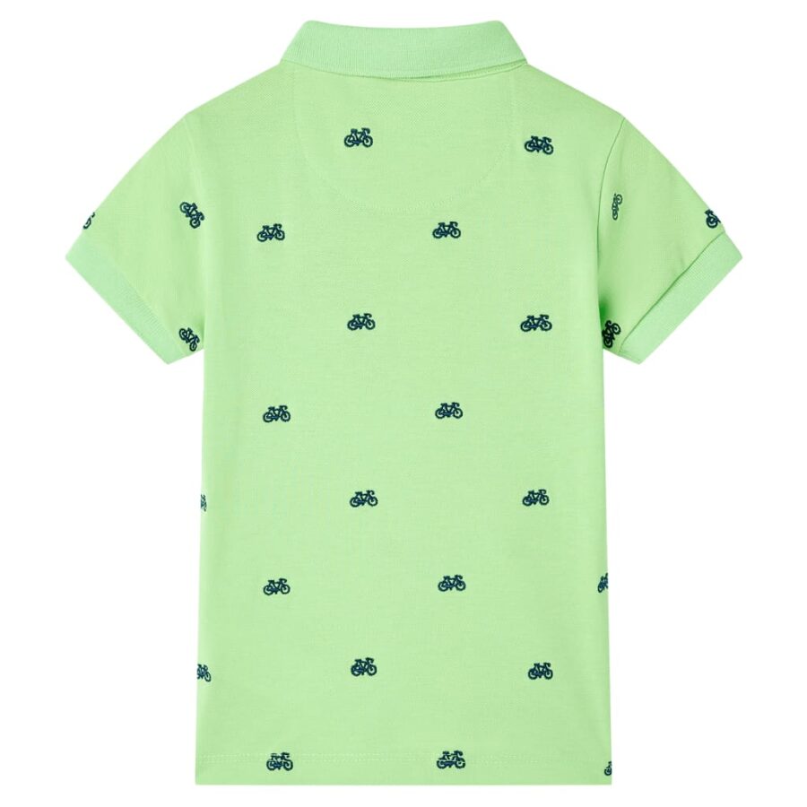 Kinderpoloshirt 104 neongroen - Afbeelding 2