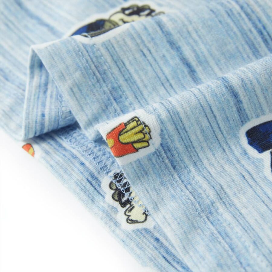 Kindershirt 128 gemengd blauw - Afbeelding 5
