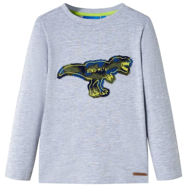 Kindershirt met lange mouwen 104 gemêleerd grijs
